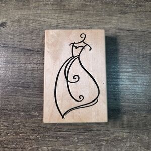 Stampendous Wood Mounted Rubber Dress Stamp Couleur de Vie Art Nouveau Flourish